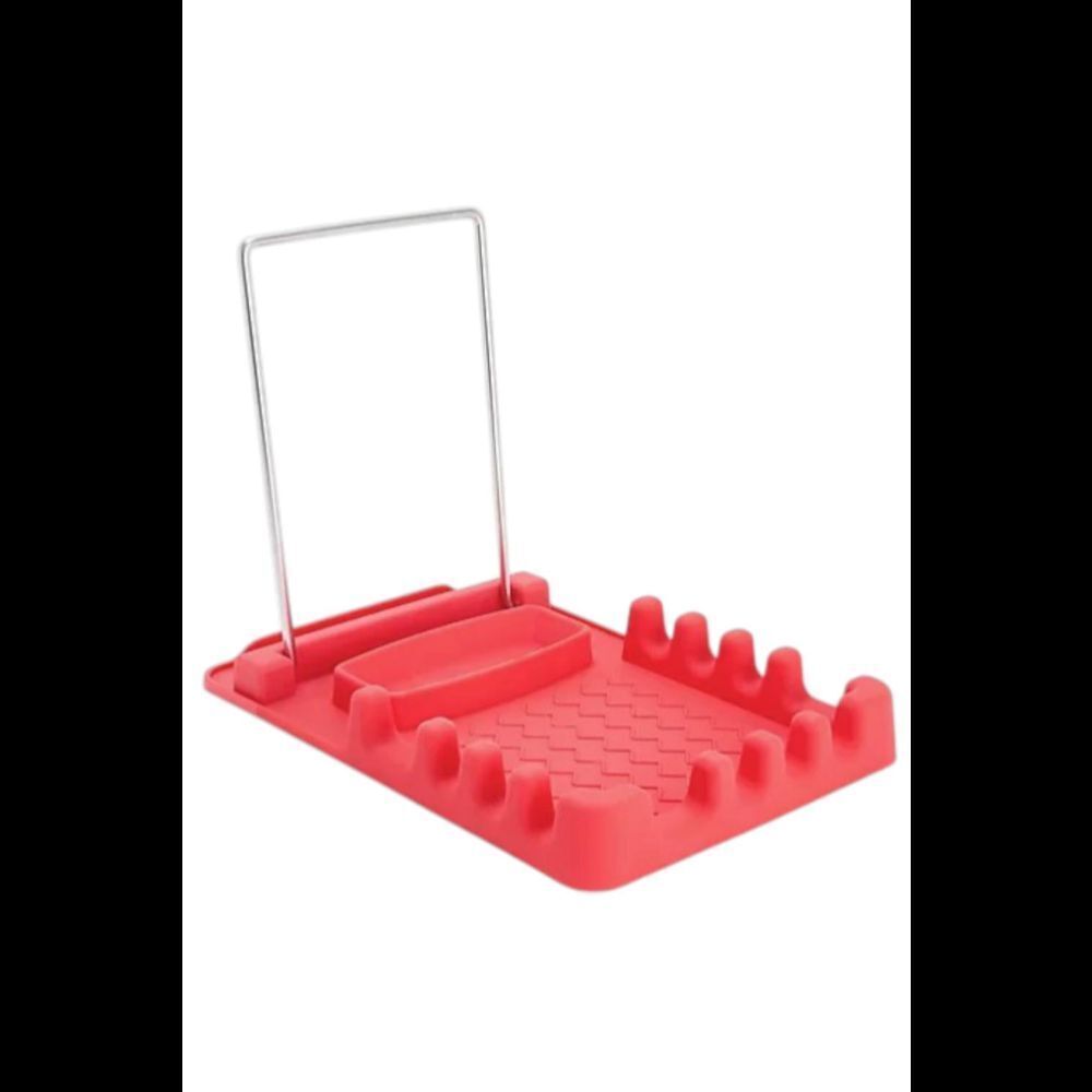 Prepology Silicone Utensil and Lid Holder Tomato